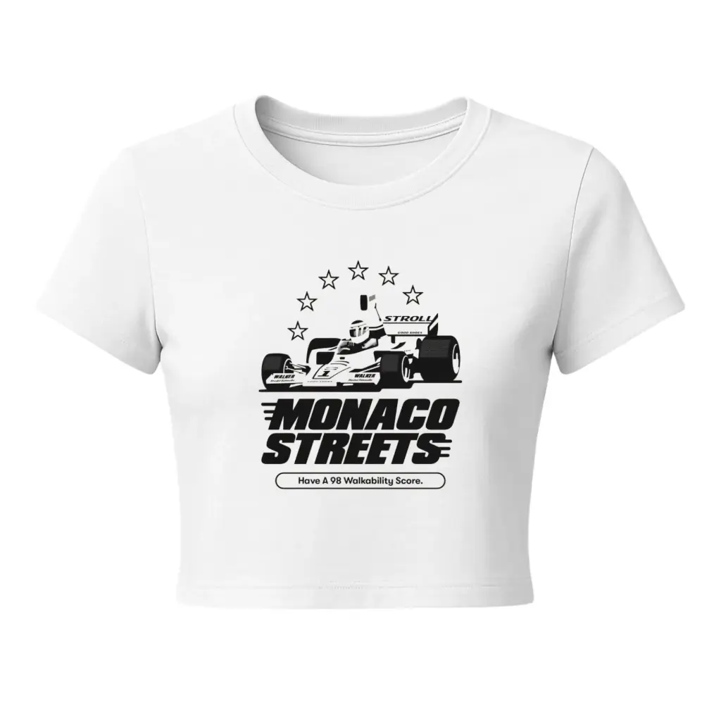 Monaco Streets Retro Racer Crop Tee