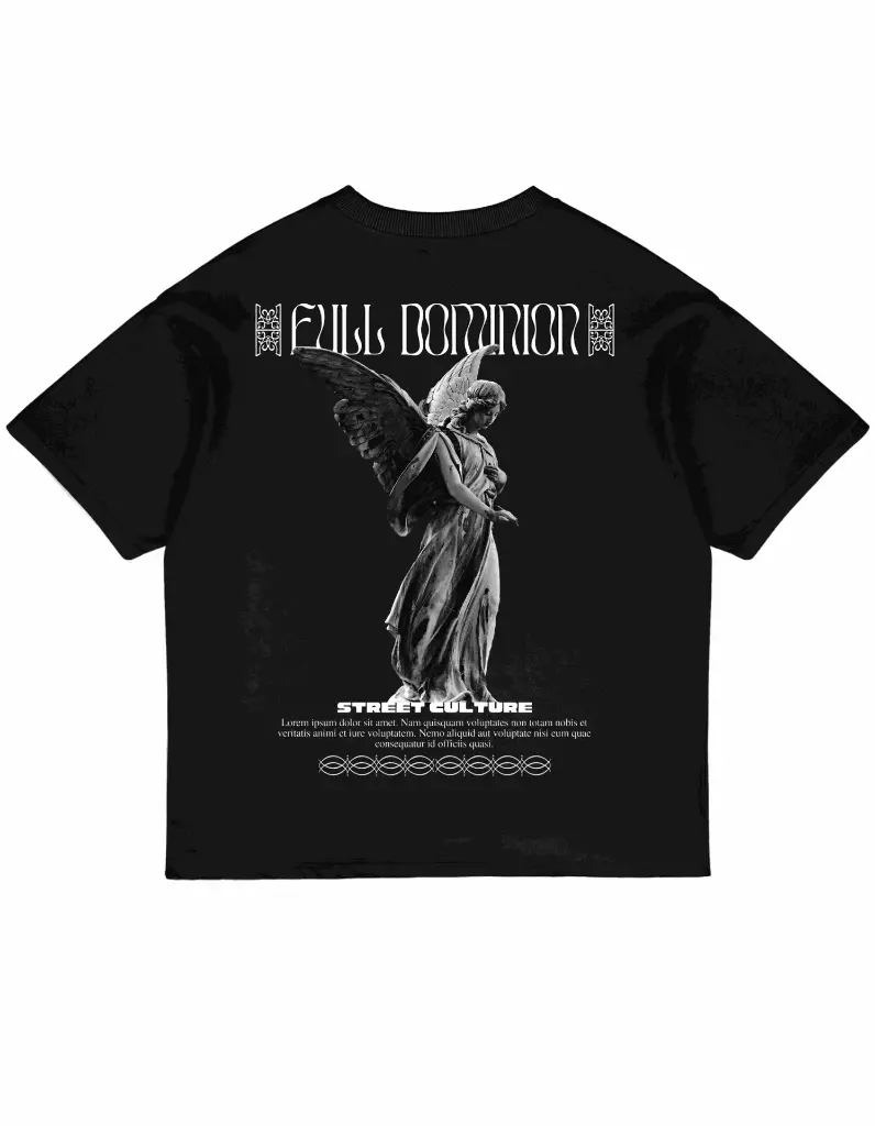 MORDERN SKULL BLACK OVERSIZED TEES