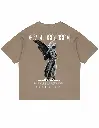 MORDERN SKULL TAUPE OVERSIZED TEES