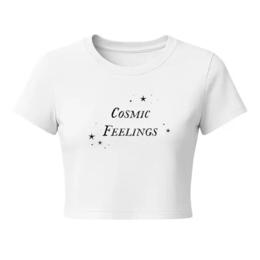 Cosmic Feelings Minimal Star Crop Tee