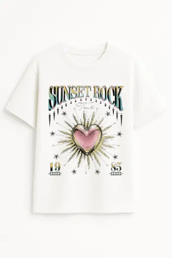 SUNSET ROCK '85 – Vintage Heart Tour Tee