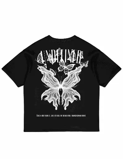 Undefine black oversized tees