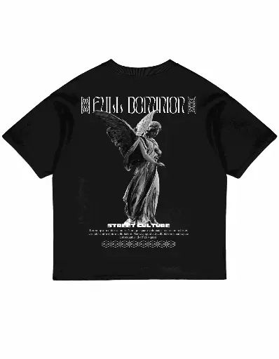 MORDERN SKULL BLACK OVERSIZED TEES